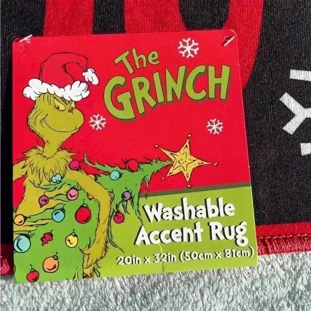 NEW! The Grinch washable Accent Rug Kitchen Rug Bath Rug - Picture 3 of 5